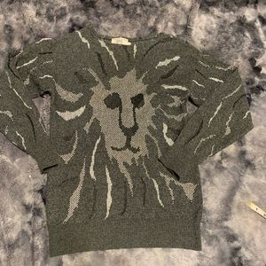 Anne Klein vintage lion sweater 35% lambs wool small